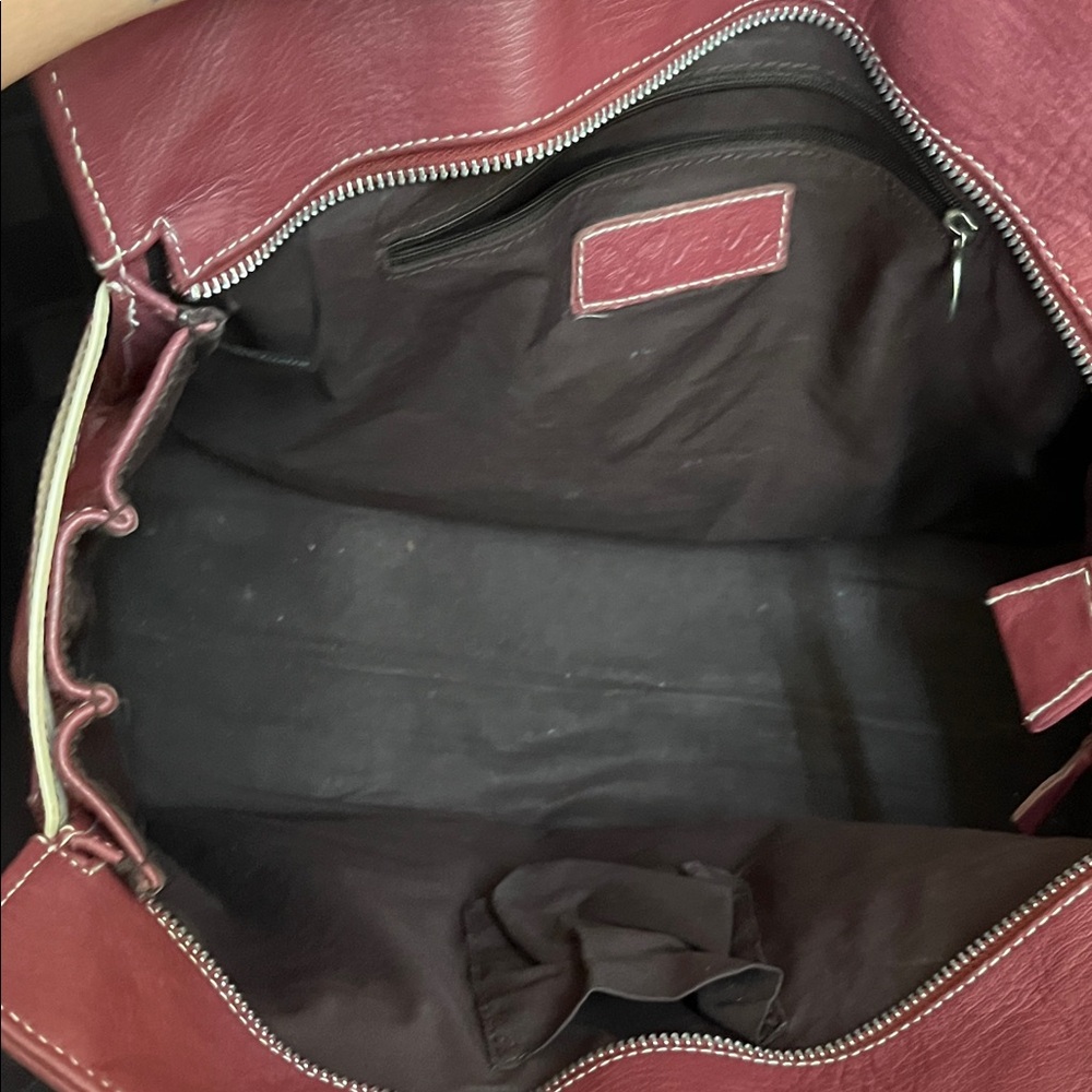 Chic Mauve Leather Shoulder Bag - Picture 6 of 6
